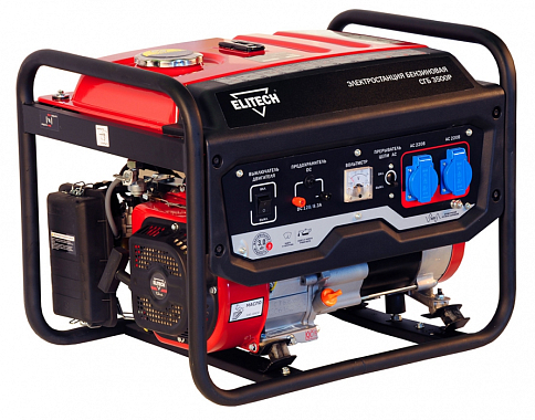 Генератор ELITECH СГБ 3500Р (4-х такт), 2.8кВт\7.5л.с. 208см3, бак-15л, ручной старт