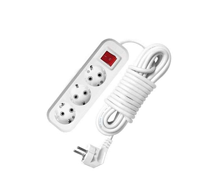 Удлинитель 3х2м с заземл. 16А IP20 S-303 ПВС 3х1 с выкл. UNIVersal