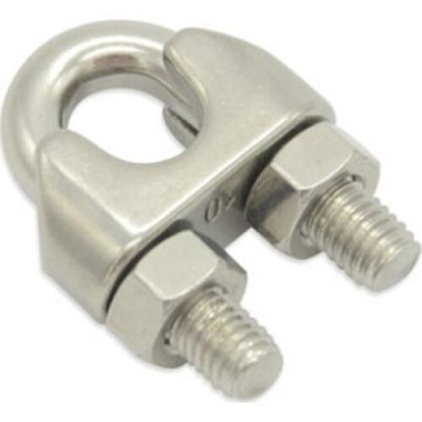 Зажим для троса 6 мм  DIN9074 нержавеющая сталь, А4
