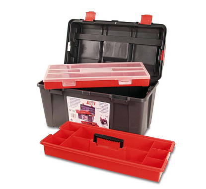 №33 Ящик для инструментов 48*25,8*25,5см с лотком и органайзером