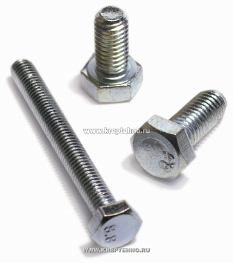 Болт шестигранный 10,0х40 цинк DIN 933 кл пр 10.9