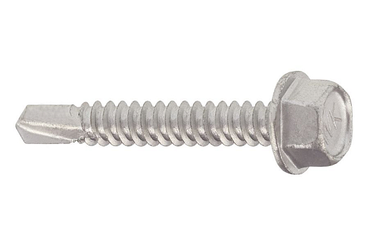 Саморез кровельный 4,2*25 D7 цинк, 6-гран, сверло, по металлу, без шайбы, WS, Wkret-met