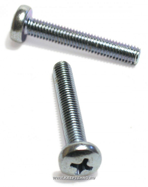 Винт DIN7985 М3*50 с полукруглой головкой (полн рез), цинк