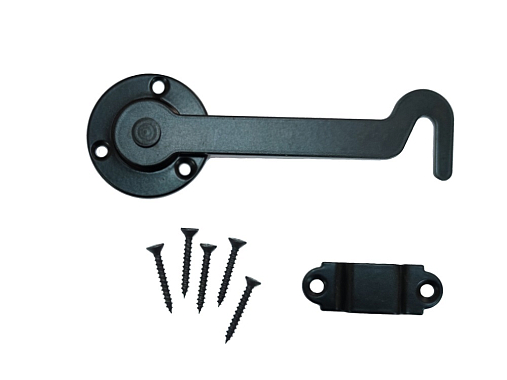 Крючок накидной плоский КПН-140 П(правый)-ST (черный матовый) 