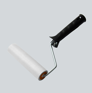 Ролик для прикатки обоев 150 мм пенополиуретановый с ручкой D6мм 