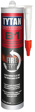 Герметик акриловый противопожарный В1, белый, 310 мл, НЕморозостойкий, TYTAN
