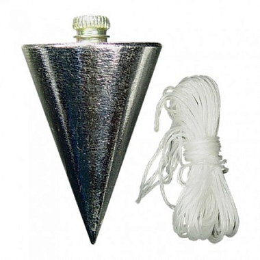 Отвес 400гр. строительный конусный, шнур 5м, Matrix 