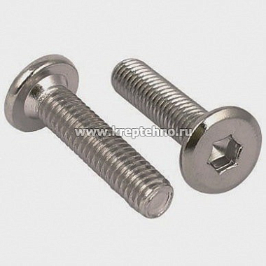 Винт мебельный М8*30 с плоской головкой и внутренним 6гр (цинк) SW4