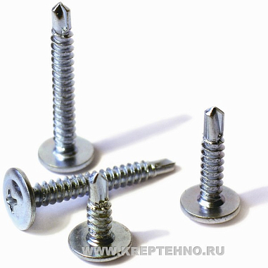 Саморез 4,2*57 полусфера-прессшайба, цинк, сверло