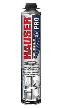 Пена профессиональная всесезонная, полиуретановая 620 мл, HAUSER PRO