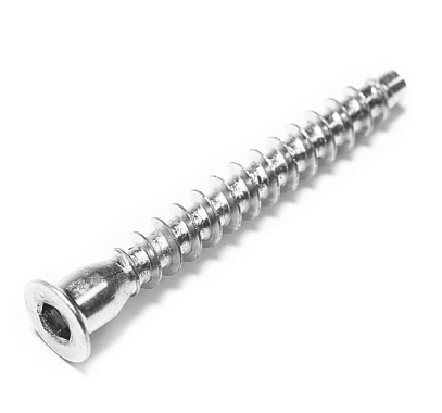 Винт- конфирмат потай 7*50, цинк шестигранник SW4