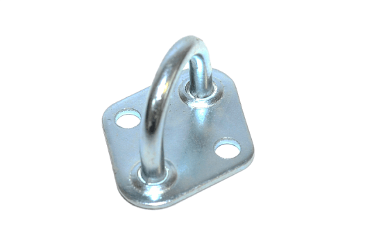 Пластина со скобой (бортовая) квадратная 2310-10 (22х20мм) Ц.хр.бцв (лента 2 мм)