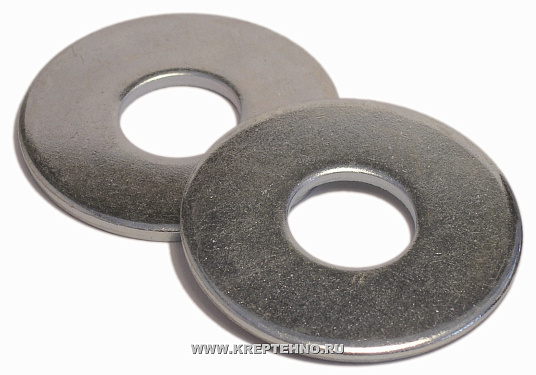 Шайба усиленная М6  DIN9021 наружный D18мм, цинк