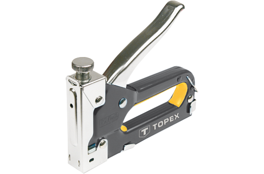 Степлер мебельный 6-14мм, скобы J тип 53, регулятор удара "Topex"