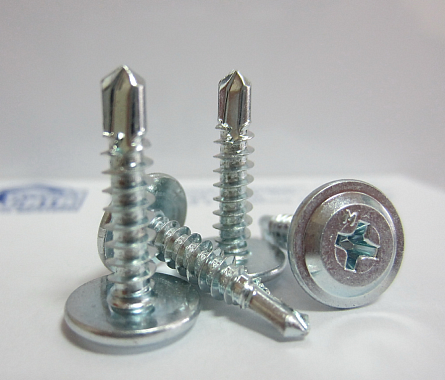 Саморез 4,2*19 полусфера-прессшайба, цинк, сверло, Premium KT