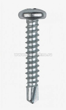Саморез 4,2х25 полусфера, сверло, цинк, JP81 DIN 7504-N(М)