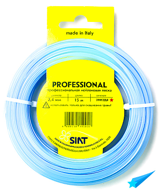 Леска 2,4мм*15м, сечение-звезда, для газонокосилок, Италия