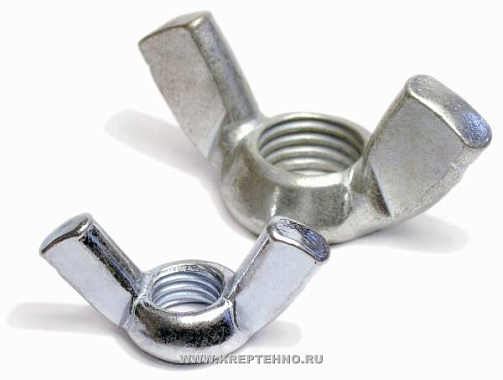 Гайка барашковая М6  DIN315 цинк