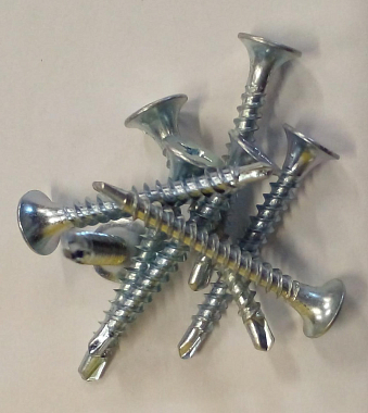 Саморезы 3,5*35 потай, цинк, сверло