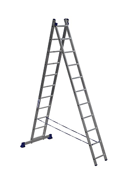 Лестница алюминиевая "Алюмет" 2-х секционная 2х11 (Н = 5,34 м)