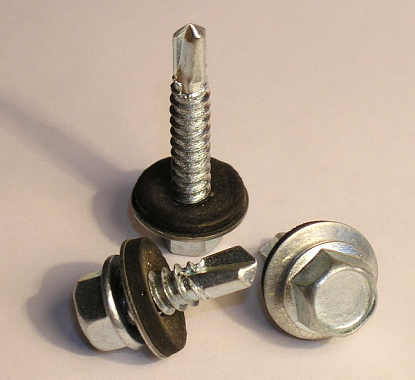 Саморез кровельный 5,5*19 D8 цинк, 6-гран, сверло, по металлу