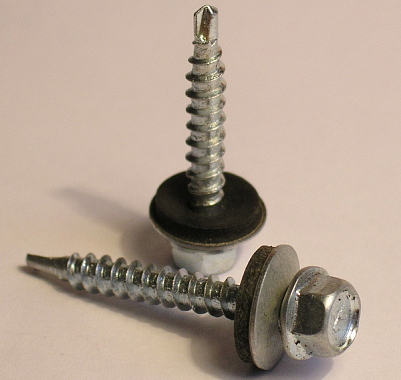 Саморез кровельный 4,8*70 D8 цинк, 6-гран, сверло, по дереву