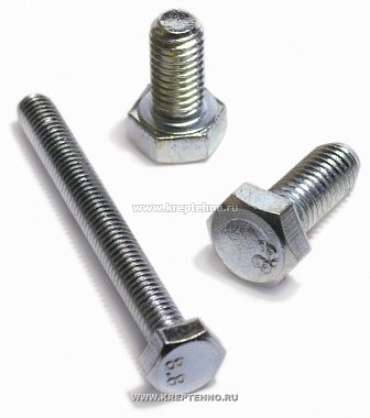 Болт шестигранный 10,0х45 цинк DIN 933 кл пр 8.8