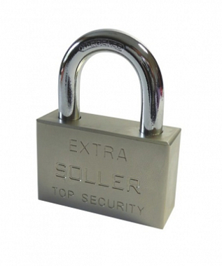 Замок навесной Soller Extra 501-50HD (42*62мм) d7мм, 3 ключа, сатин