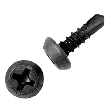 Саморез 3,8*11 полуцилиндр, оксидированный, сверло