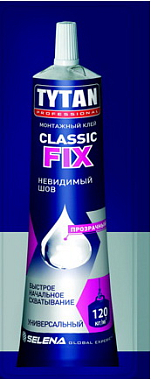 Клей монтажный CLASSIC FIX прозрачный 200кг/м2, 100мл, TYTAN
