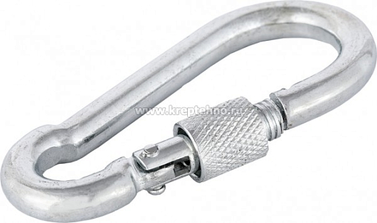 Карабин с фиксатором  8х80мм цинк DIN5299D