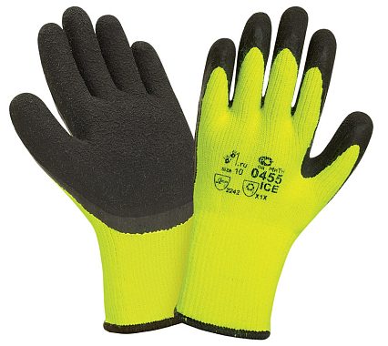 Перчатки утепленные Polar ICE, акрил 7G, вспен. облив, желтые, р-р 10 