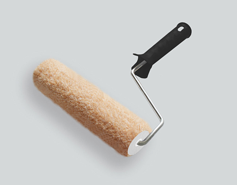 Валик в сборе натуральный мех, 42х6х240мм, ворс 12мм,Black Edition