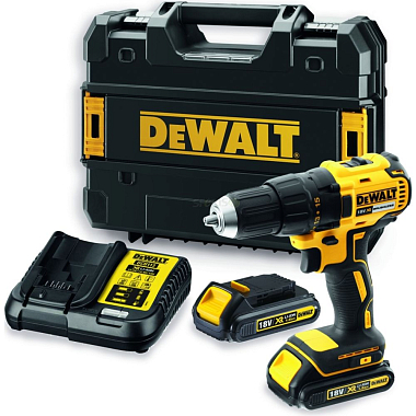 Аккумуляторная дрель-шуруповерт ударная DeWalt DCD778D2T 18В, 2х2,0Ач LiIon, 65Нм, БЗП 13мм, бесщеточная