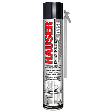 Пена монтажная всесезонная, полиуретановая 400 мл, HAUSER BASE