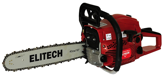 Бензопила БП 45/16,  2.4 л.с.1,76кВт, шина 400мм, 25RMC66, ELITECH 