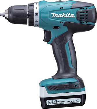 Аккумуляторная дрель-шуруповерт MAKITA DF347DWE 14.4В 1.5Ач Li-ion G-серия, 10мм БЗП, 30\15Нм, 2 аккум, кейс
